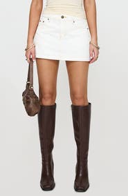 Princess Polly Nicolina Low Rise Denim Miniskirt