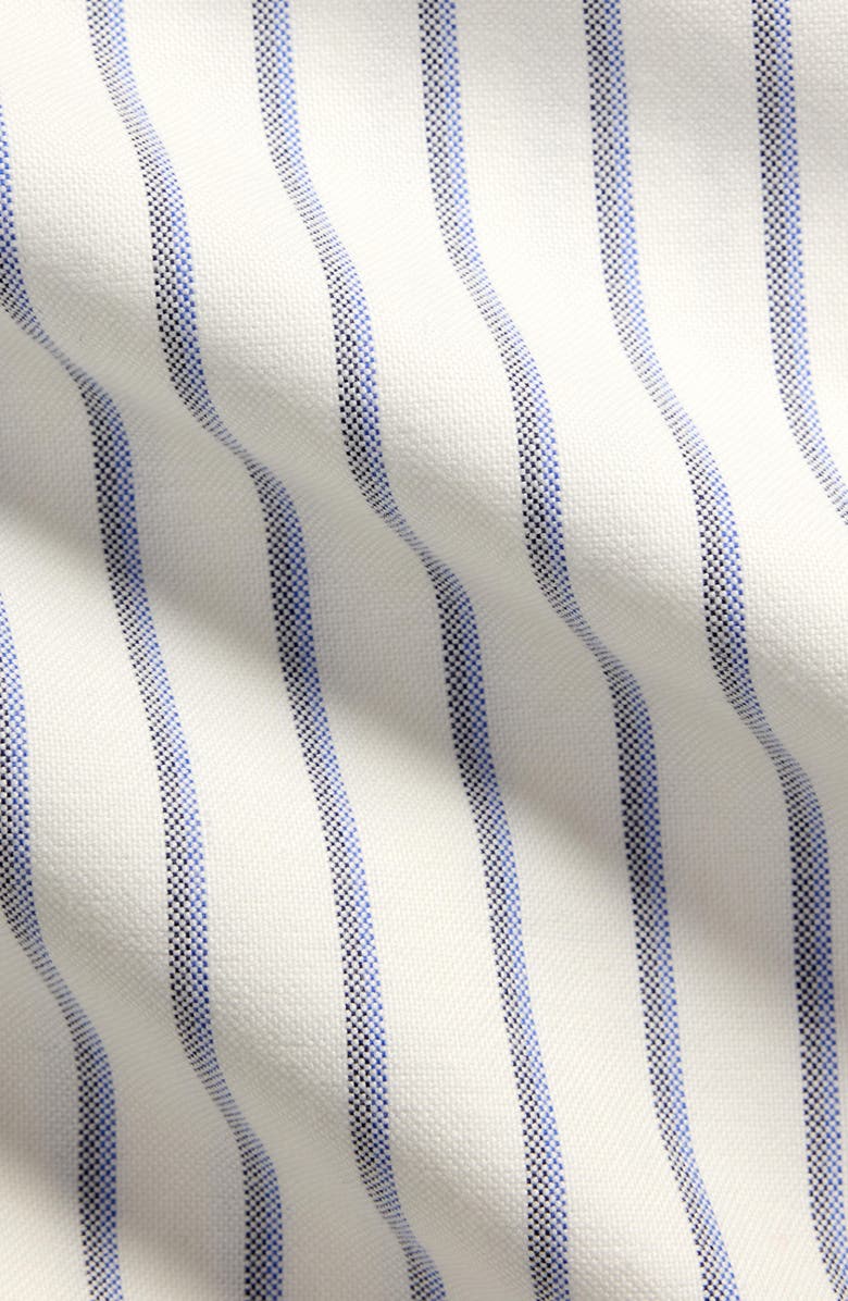 Polo Ralph Lauren Classic Fit Stripe Short Sleeve Cotton Button-Down Oxford Shirt, Alternate, color,