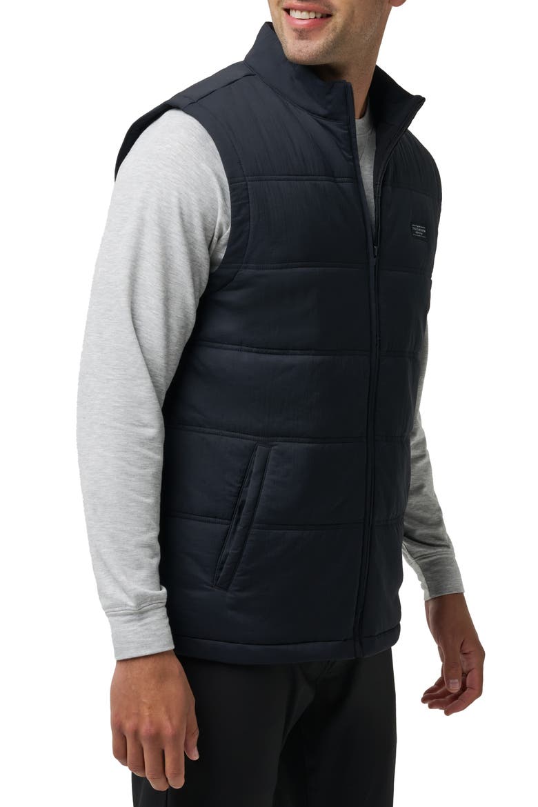 Palisades Nylon Puffer Vest, Alternate, color, BLACK