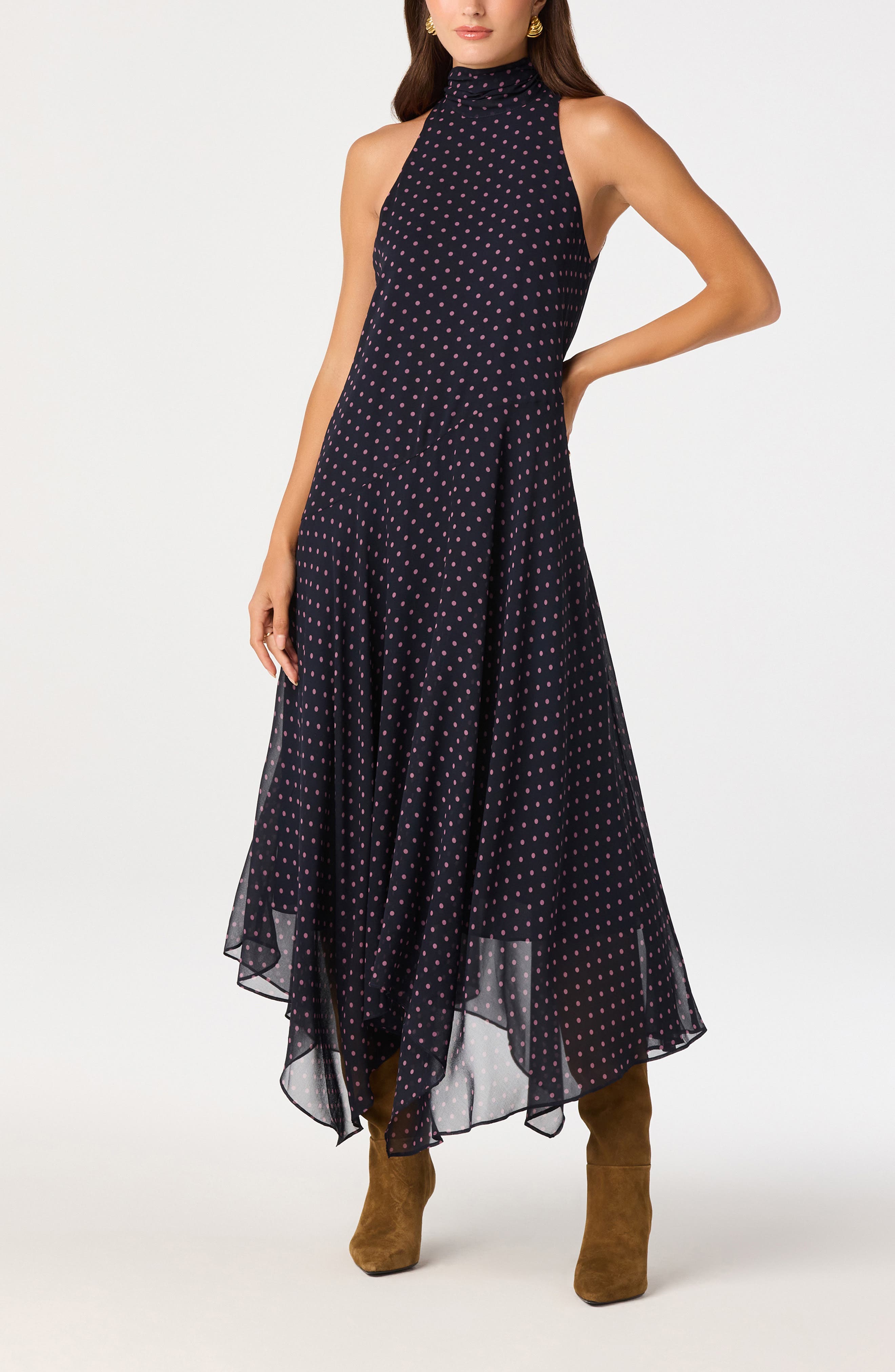 selected NAVY PINK POLKA DOT