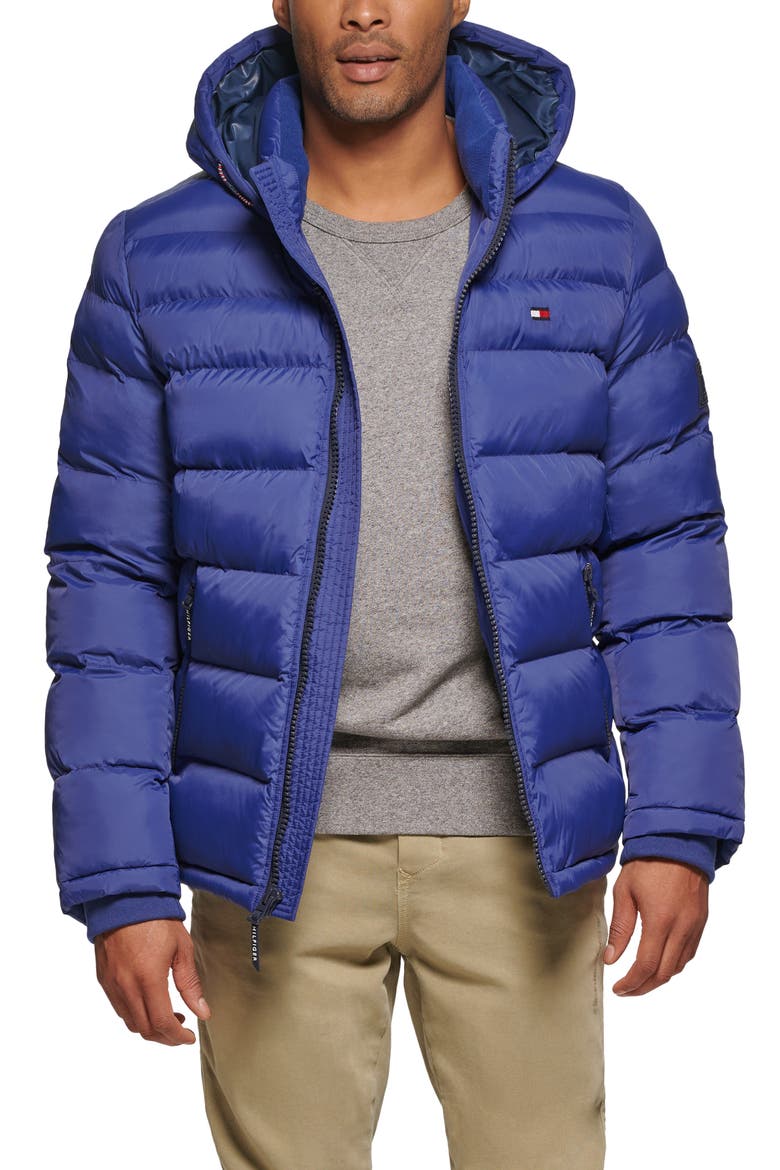 Nylon Classic Puffer Jacket, Main, color, ROYAL