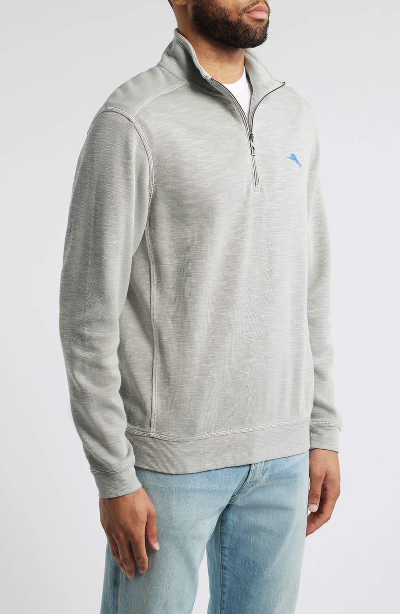 Tommy Bahama Tobago Bay Half Zip Pullover, Alternate, color, Smoke Grey