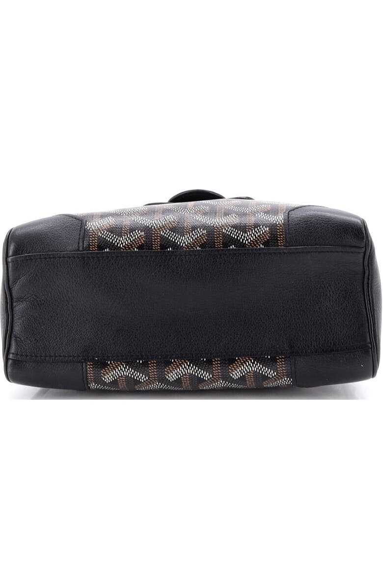 Pre-Owned Goyard Saigon Top Handle Bag Coated Canvas with Leather Mini, Alternate, color, Black