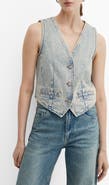 MANGO Taylor Crop Denim Vest