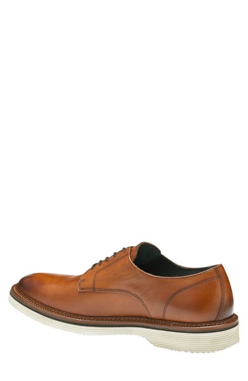 Johnston & Murphy Collection Jenson Plain Toe Derby In Tan European Calfskin