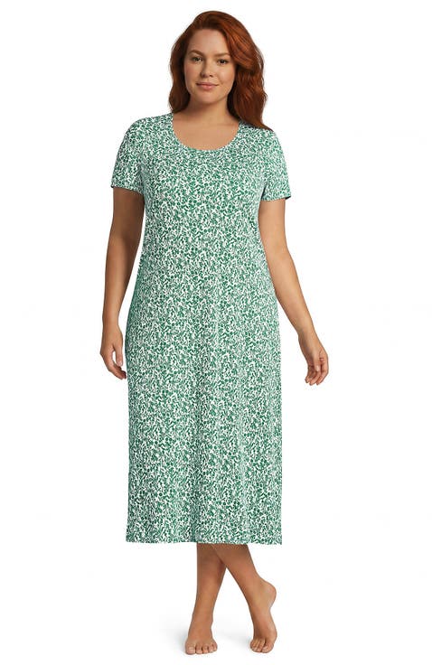 Cotton Short Sleeve Midcalf Nightgown