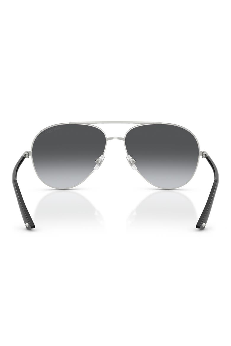 58mm Polarized Pilot Sunglasses, Alternate, color, SILVER / POLAR GRADIENT GREY