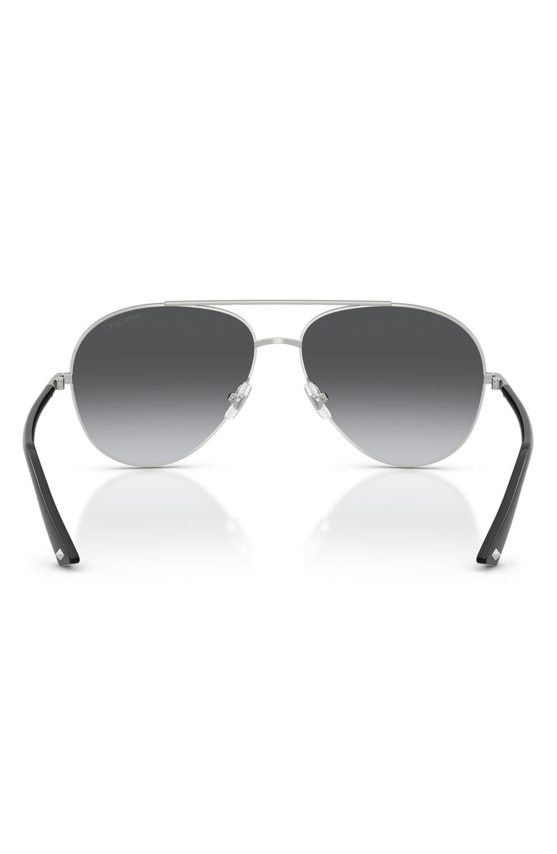 Jimmy Choo 58mm Polarized Pilot Sunglasses, Alternate, color, Silver / Polar Gradient Grey