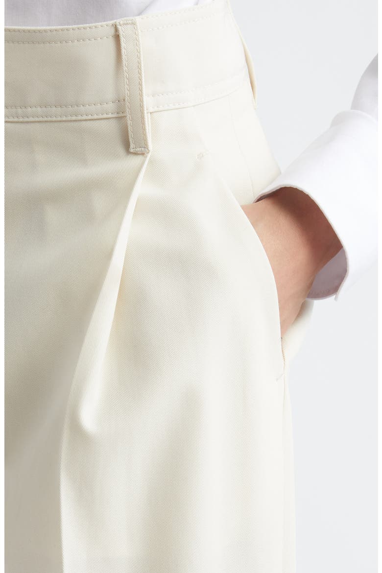 Pleat Front Stretch Wool Trousers, Alternate, color, IVORY