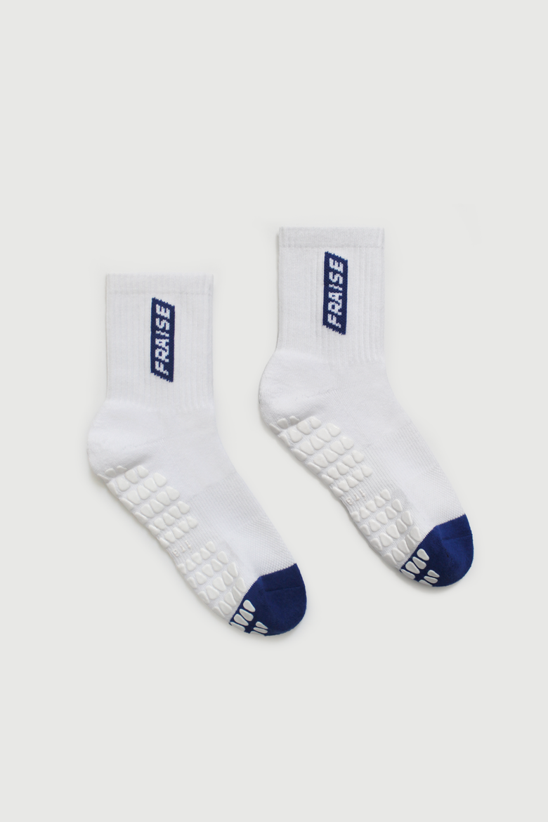 Cobalt Dipped Crew Grip Socks, Main, color, Cobalt