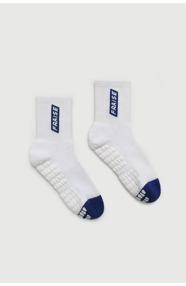 Fraise Cobalt Dipped Crew Grip Socks, Main, color, Cobalt