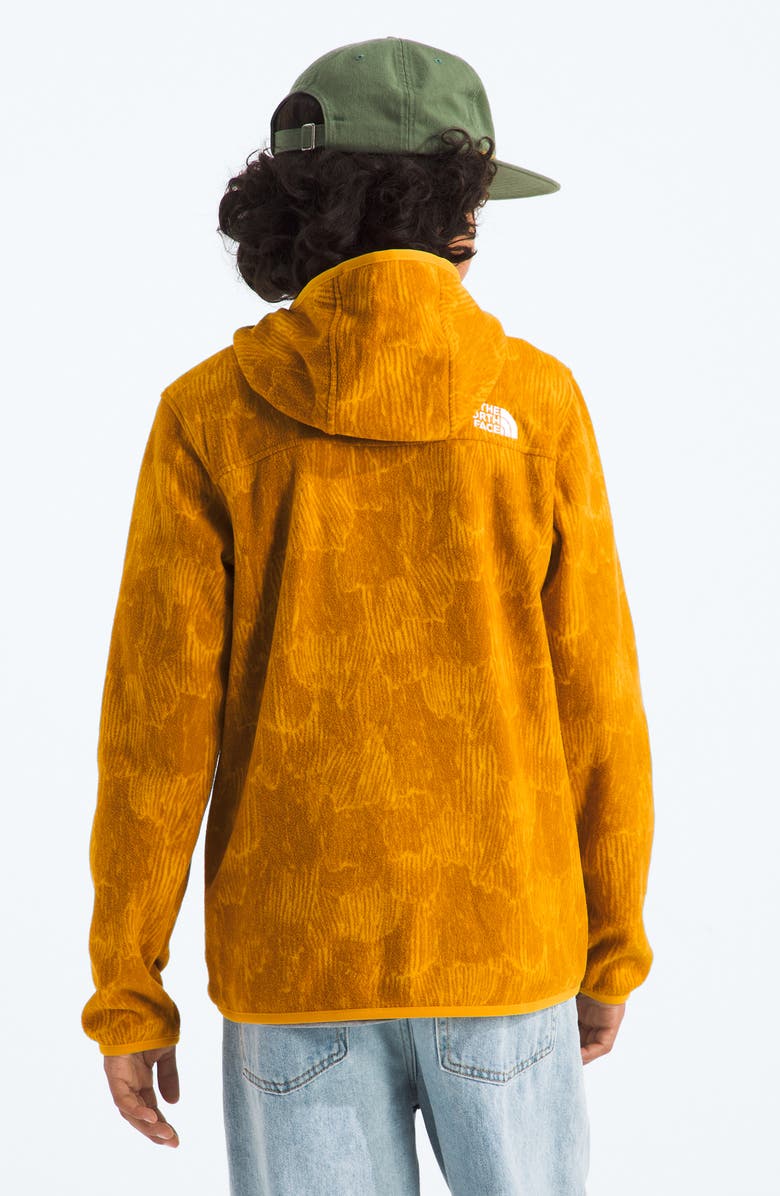 The North Face Kids' Glacier Polar Fleece Zip Hoodie, Alternate, color, Summit Gold Regenerative Ink