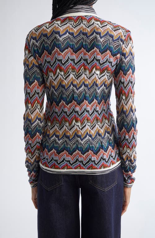 Missoni Zigzag Stripe Cardigan In Multi