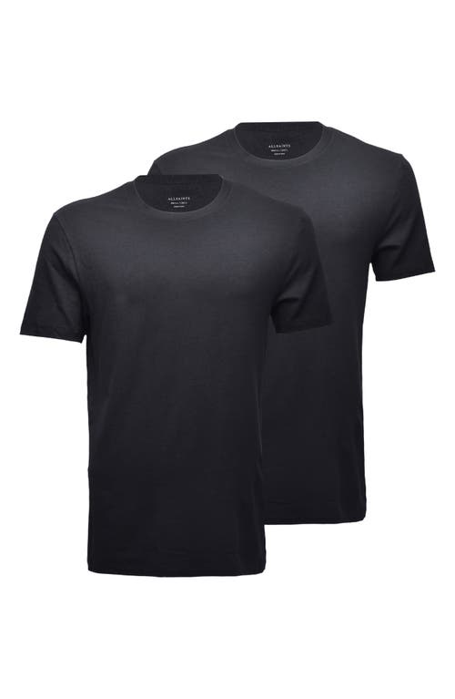 Allsaints 2-pack Crewneck T-shirts In Black