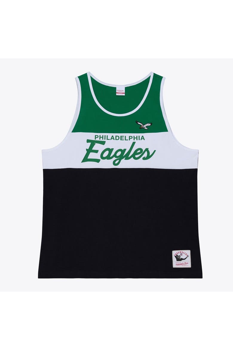 Men's Mitchell & Ness  Black/Kelly Green Philadelphia Eagles Head Coach Tank Top, Main, color, Black