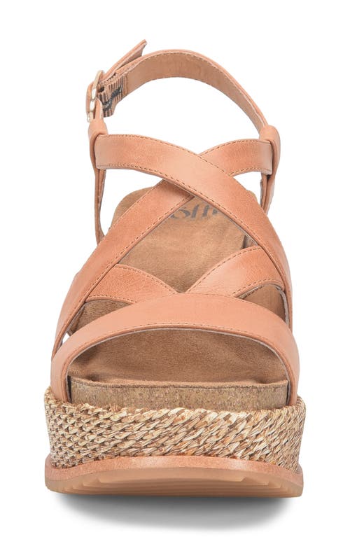 Söfft Devyn Slingback Espadrille Platform Wedge Sandal In Luggage