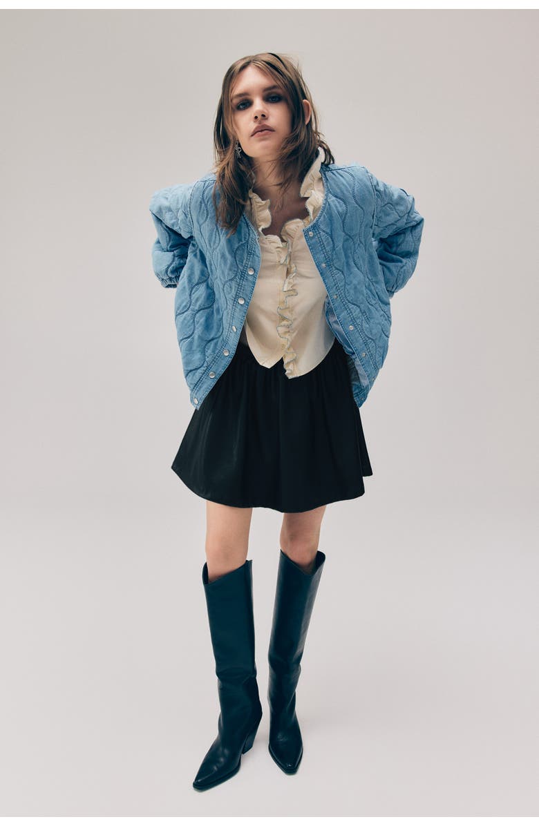 H&M Flared Skirt, Alternate, color, Black