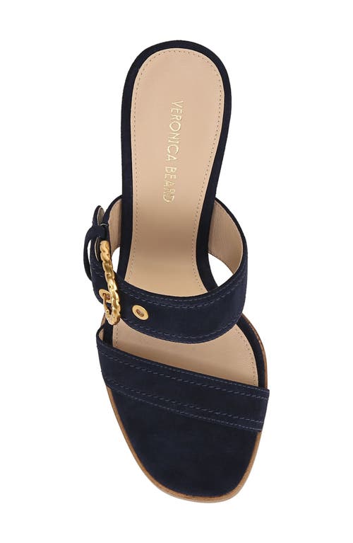 Veronica Beard Margaux Slide Sandal In French Navy