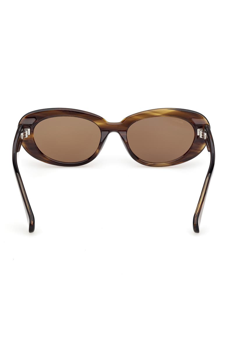 53mm Oval Sunglasses, Alternate, color, BROWN OLIVE PALLADIUM / BROWN