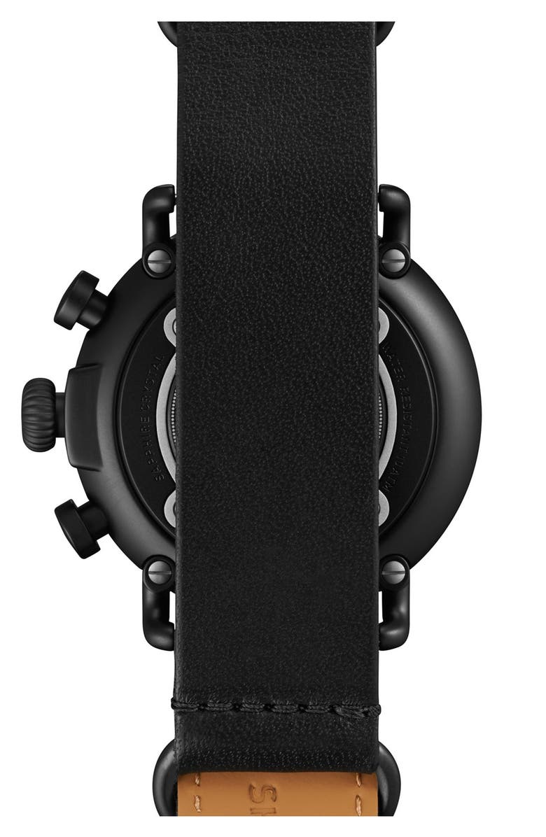 Shinola 'The Runwell Contrast Chrono' Leather Strap Watch, 41mm, Alternate, color, 
