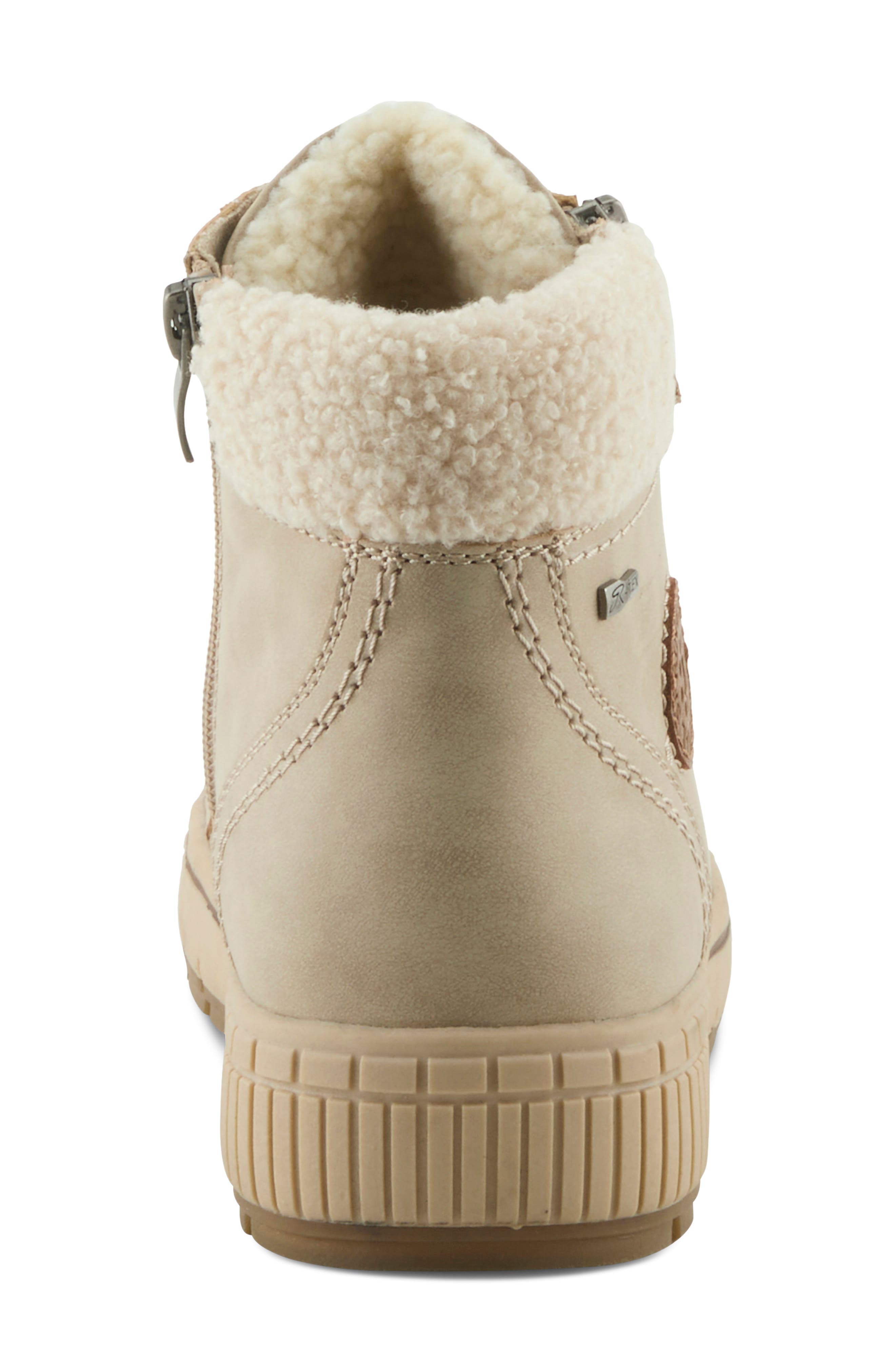 Alps Water Resistant Faux Shearling Sneaker, Alternate, color, STONE