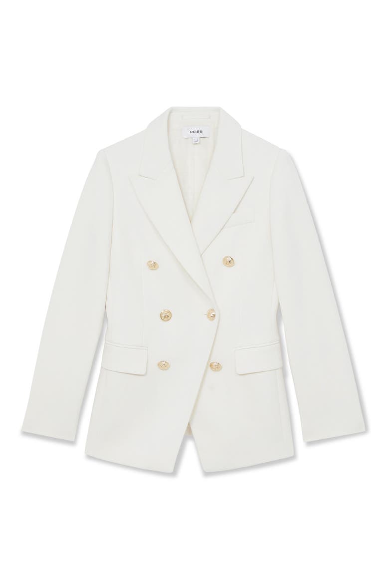 Lily Double Breasted Blazer, Alternate, color, WHITE
