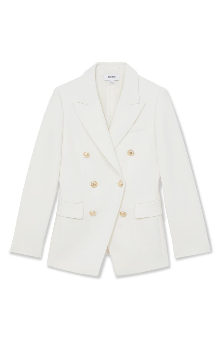 Reiss Lily Double Breasted Blazer, Alternate, color, White