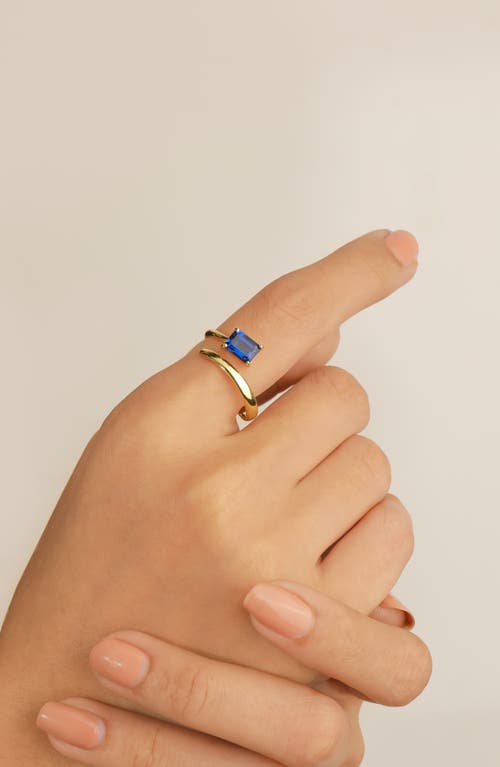 Ys Gems Gemstone Bypass Ring In Blue