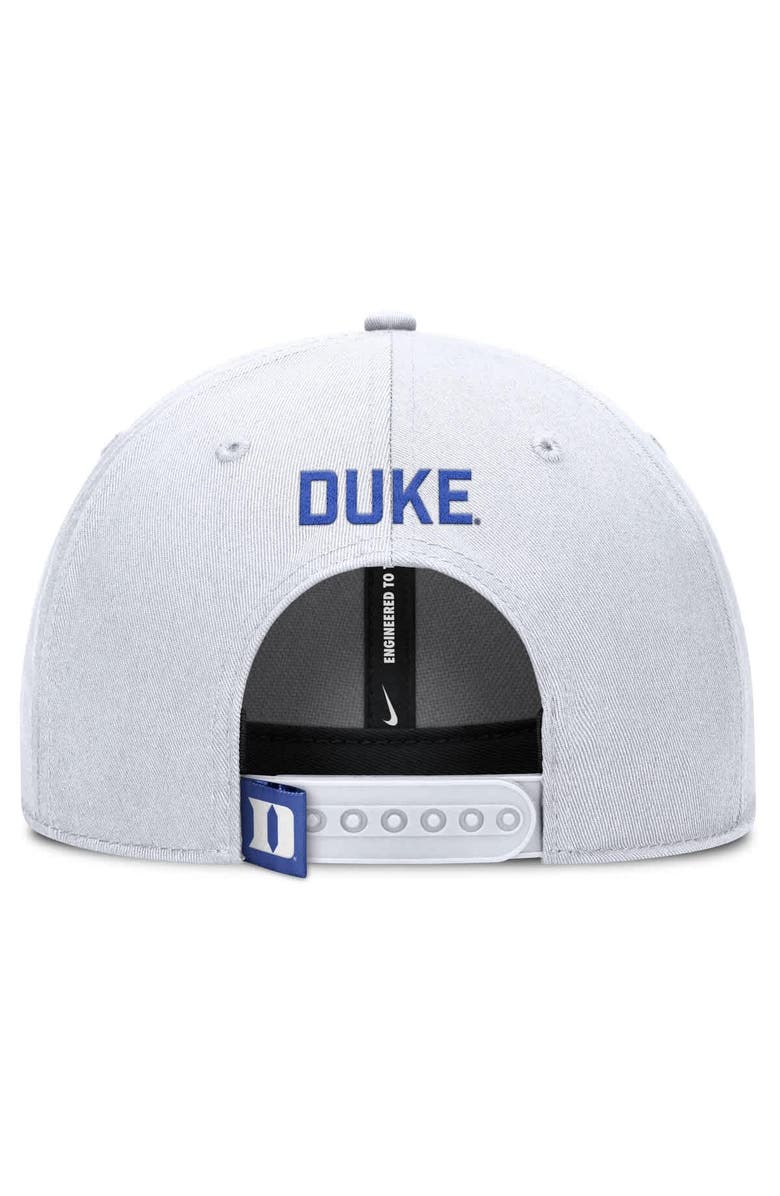 Nike Men's Nike White Duke Blue Devils 2025 On-Field Rise Performance Adjustable Hat, Alternate, color, White