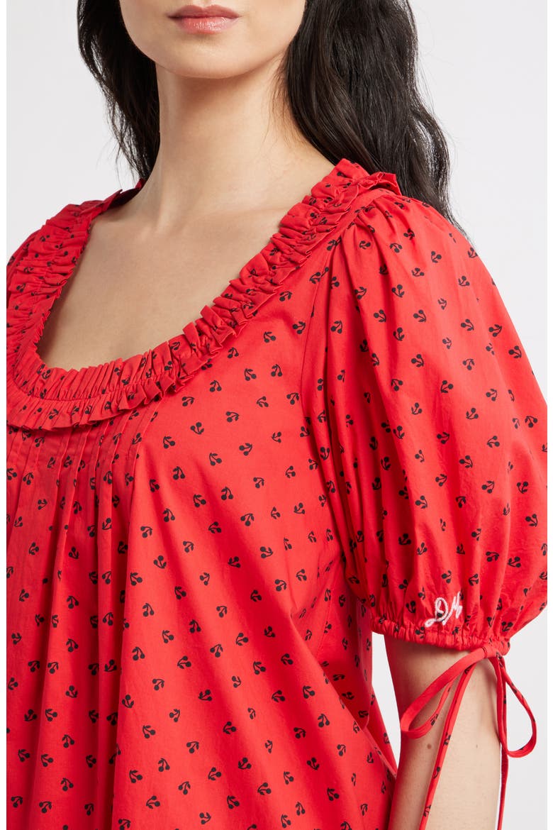 Jemima Organic Cotton Minidress, Alternate, color, RED