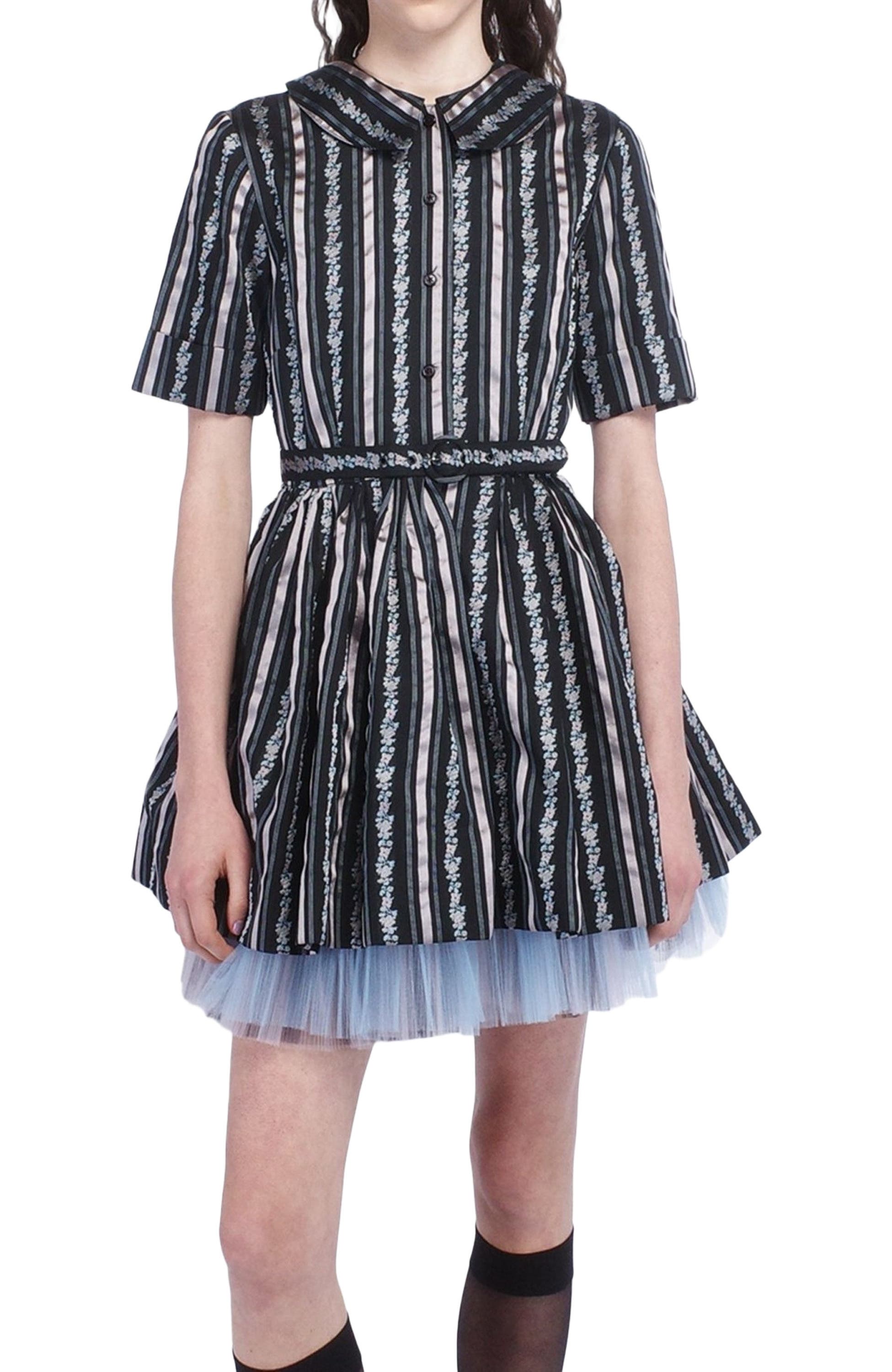 Ribbon Roses Belted Mini Dress - image 2