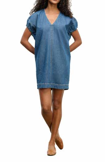 Aurora Cotton Denim Minidress