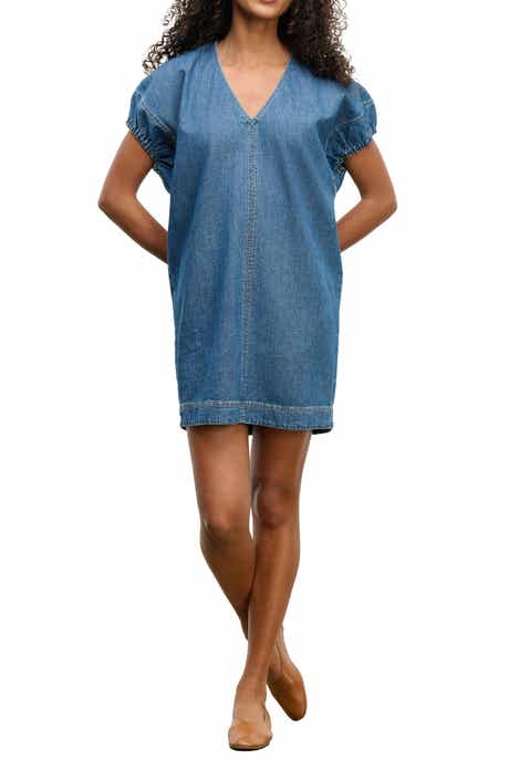 Aurora Cotton Denim Minidress