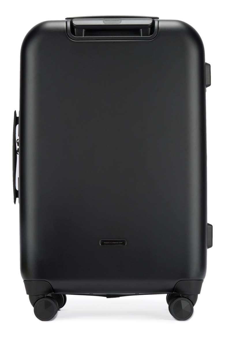 So Connected 22-Inch Charging Spinner Suitcase, Alternate, color, MATTE BLACK