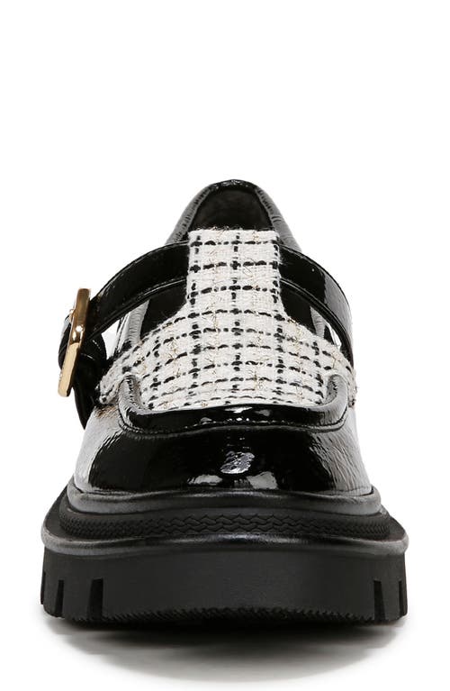 Circus Ny By Sam Edelman Payson Lug-sole Mary Jane Loafers In Black/vanilla Bean