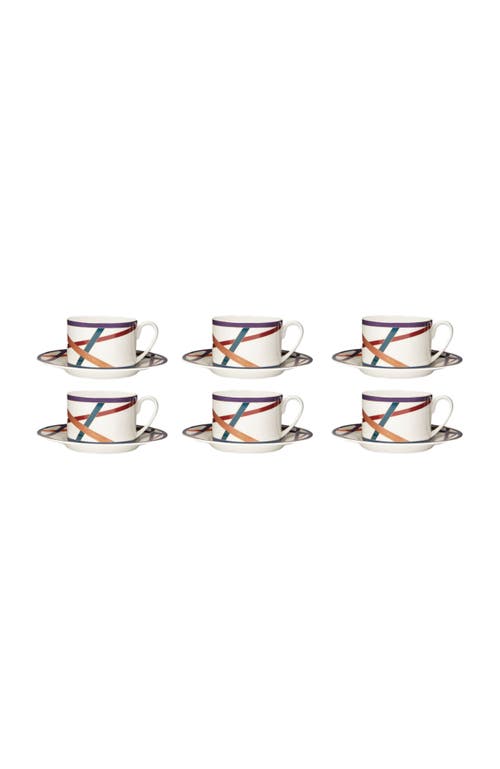 Missoni Nastri Set-of-six Teacups In Multi