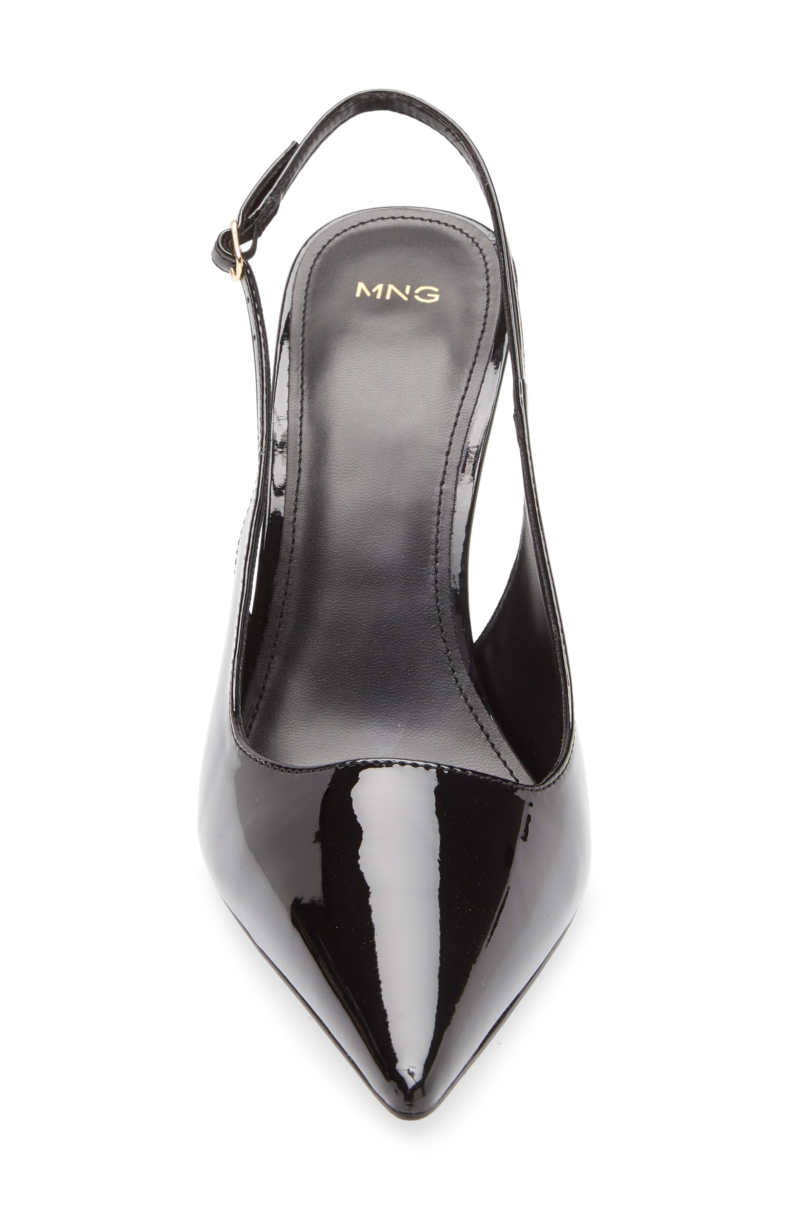 MANGO Pietra Slingback Pointed Toe Pump, Alternate, color, Black