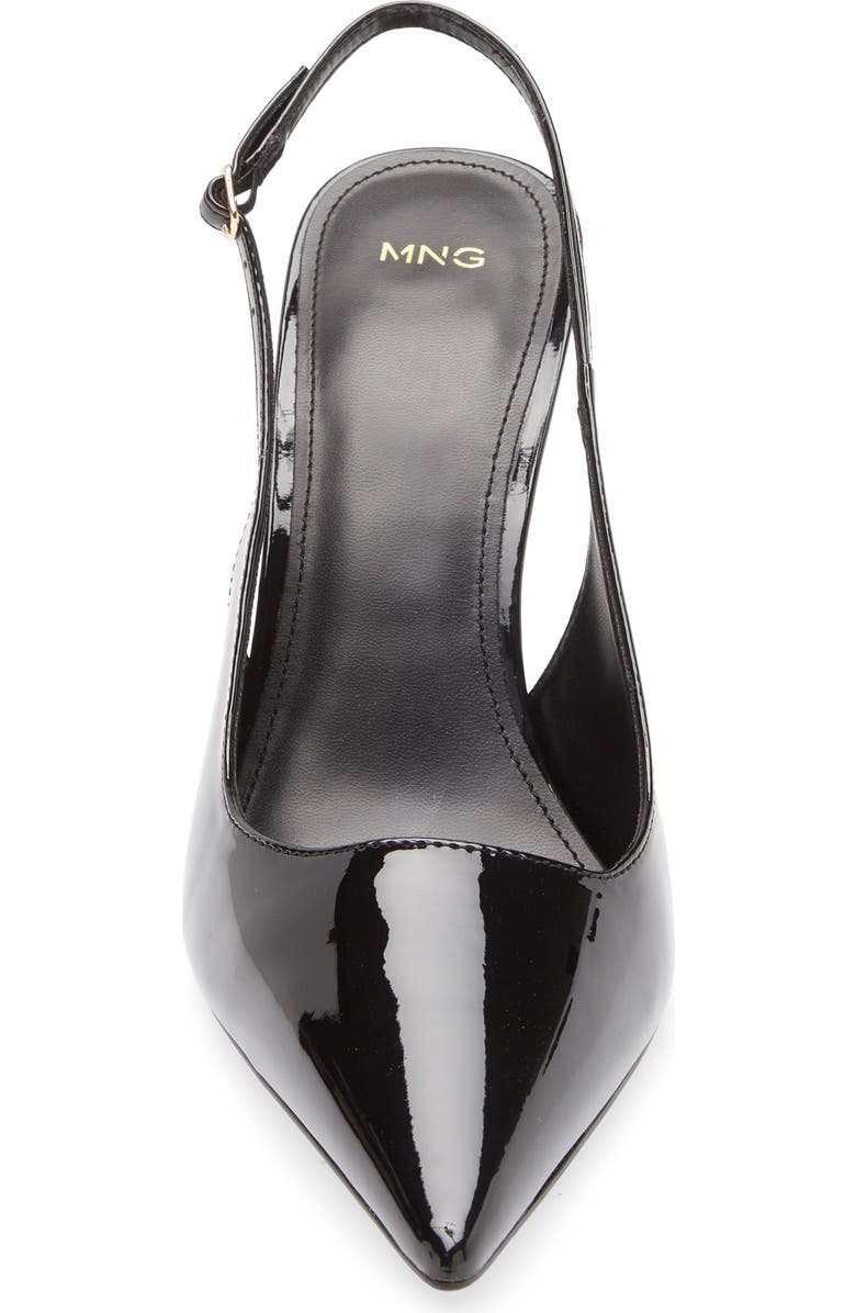 MANGO Pietra Slingback Pointed Toe Pump, Alternate, color, Black