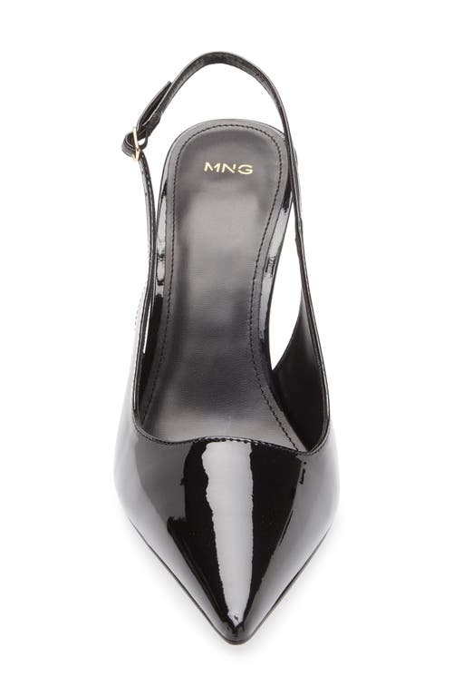 Mango Pietra Slingback Pointed Toe Pump In Black