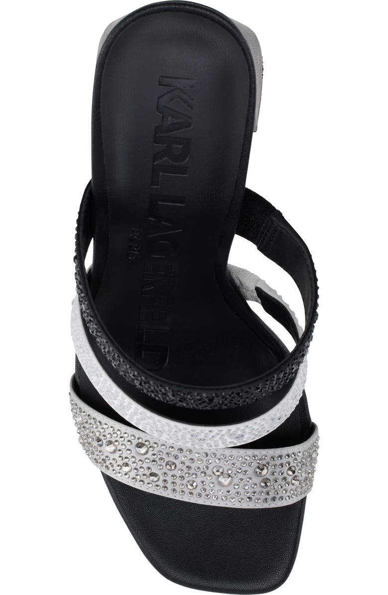 KARL LAGERFELD PARIS Rickie Rhinestone Slide Sandal, Alternate, color,
