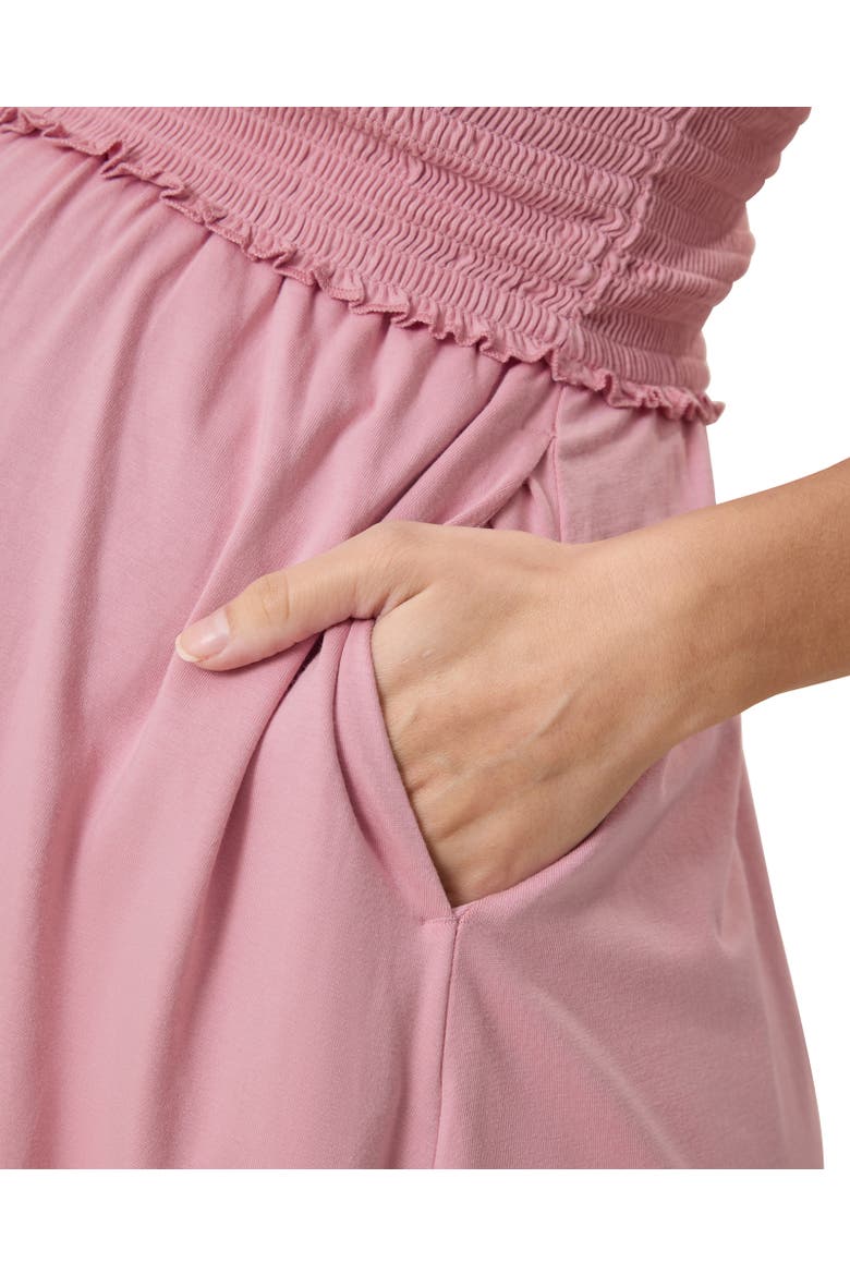 Sienna Smocked Maternity & Nursing Dress, Alternate, color, Light Mauve