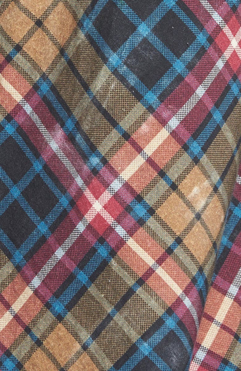 Free People Stitch Detail Plaid Shirt, Alternate, color, 