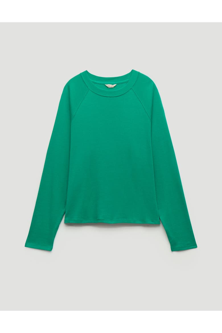 Matilda Raglan Sweatshirt, Alternate, color, Bright Green