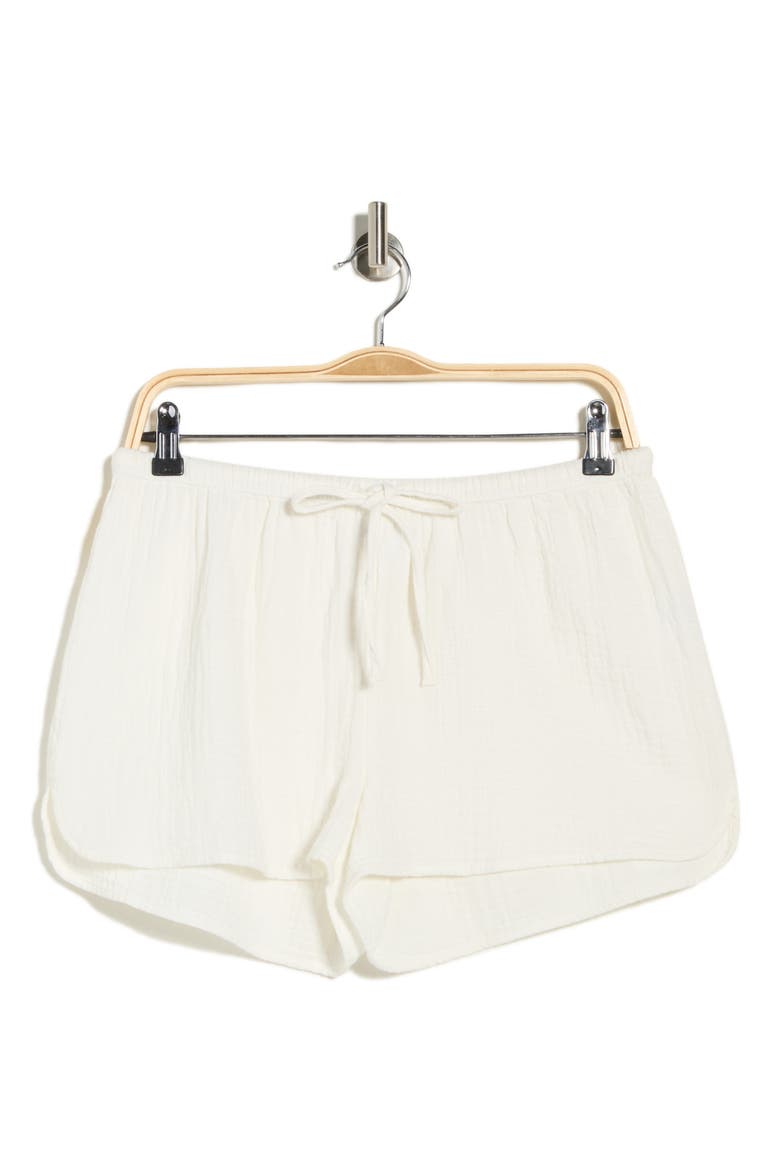 Cotton Gauze Summer Shorts, Alternate, color, IVORY