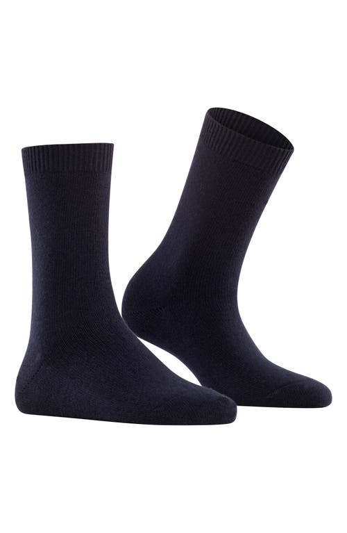 Falke Cosy Crew Socks In Dark Navy