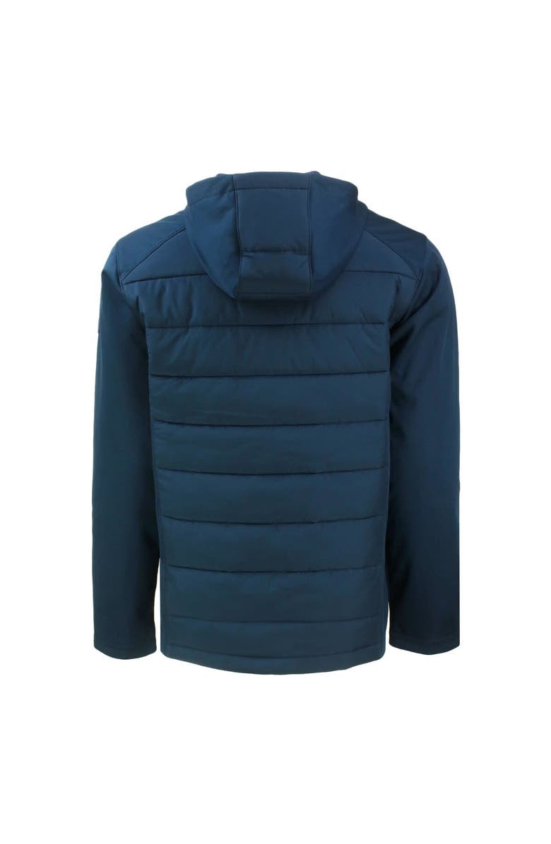 Cutter & Buck Men's Cutter & Buck Navy Cleveland Guardians Big & Tall Evoke Hybrid Eco Softshell Recycled Full-Zip Hoodie, Alternate, color, 