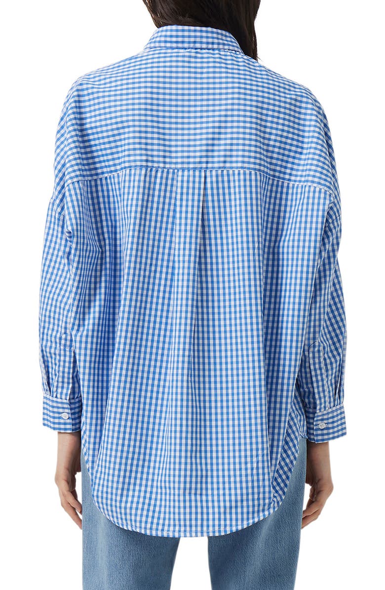 French Connection Tatus Check Print Poplin Top, Alternate, color,