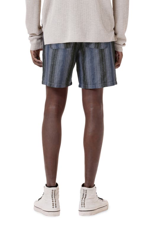 John Varvatos David Drawstring Shorts In Demin Heather