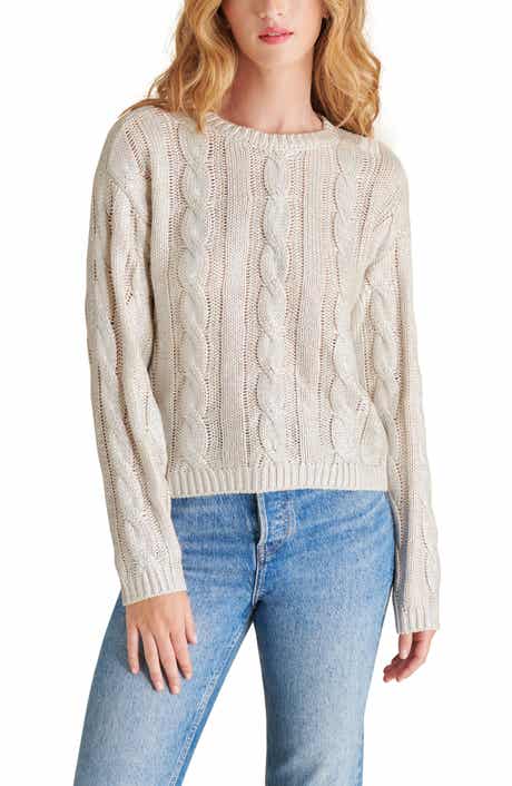 Steve Madden Renzo Cable Stitch Cotton Sweater