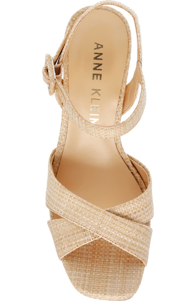 Anne Klein Zada Platform Sandal, Alternate, color, Natural Raffia